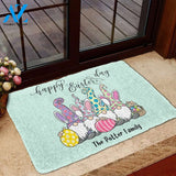 3D Happy Easter Gnomes Custom Name Doormat | Welcome Mat | House Warming Gift