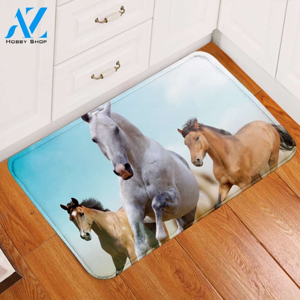 3D Horses Door Mat