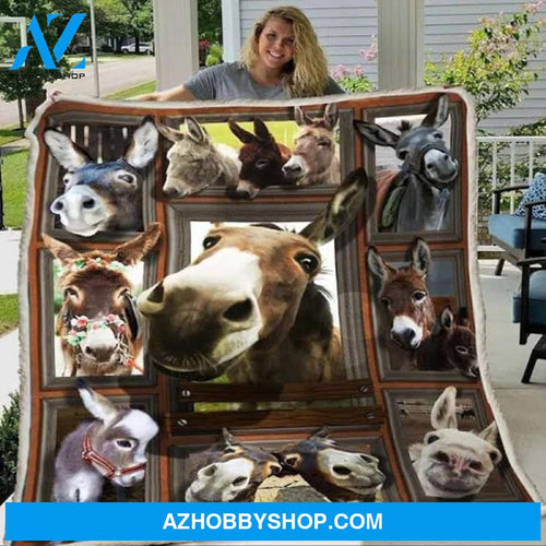 3D Huge Donkey Fleece Blanket