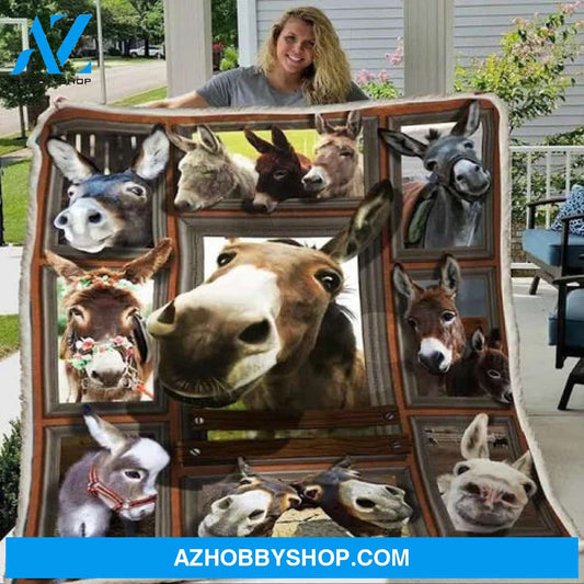 3D Huge Donkey Fleece Blanket