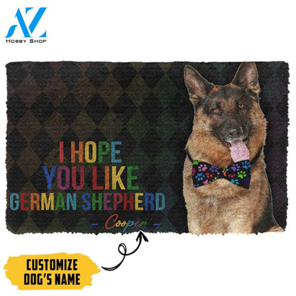 3D I Hope You Like German Shepherd Custom Name Doormat | Welcome Mat | House Warming Gift