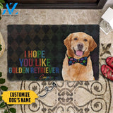 3D I Hope You Like Golden Retriever Custom Name Doormat | Welcome Mat | House Warming Gift
