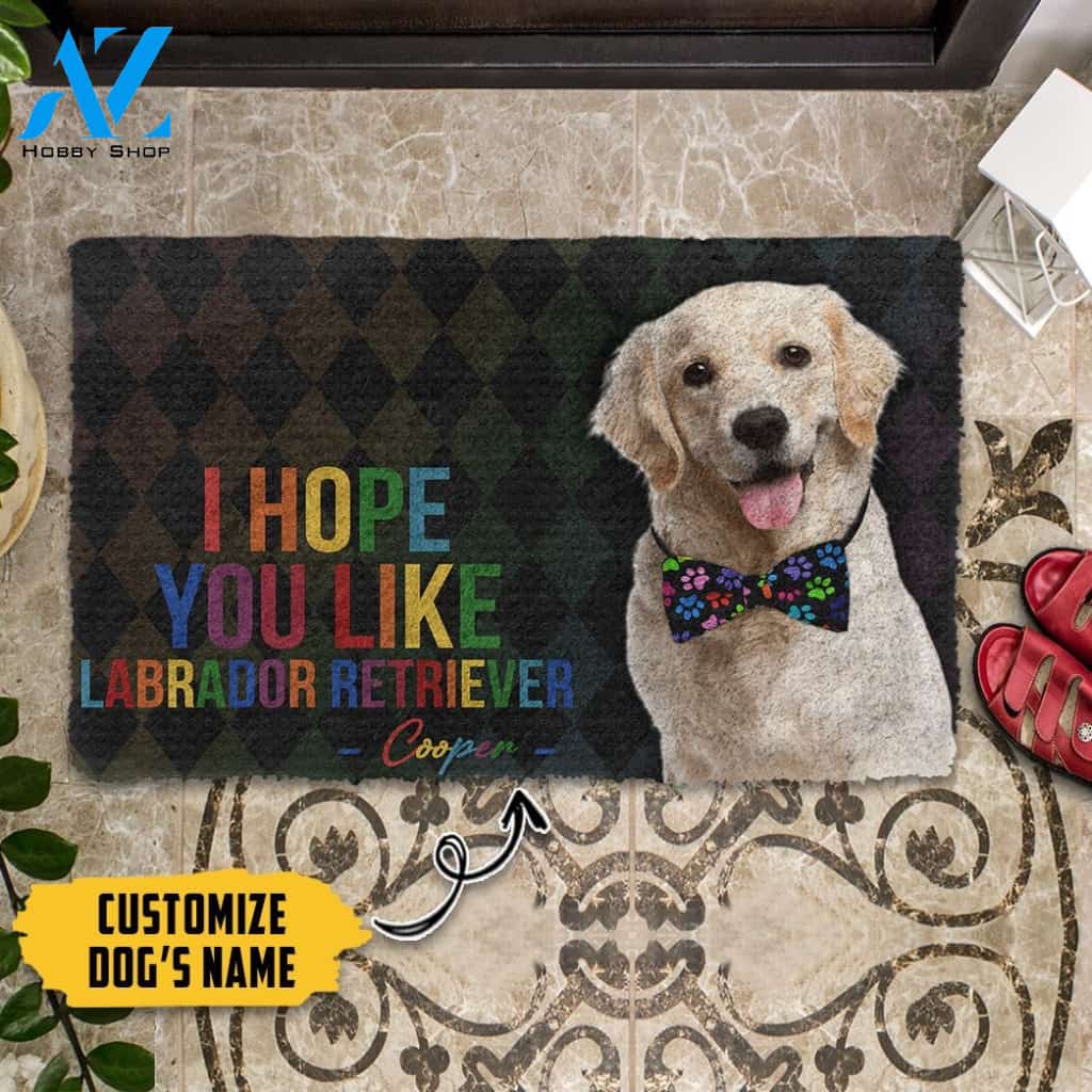 3D I Hope You Like Labrador Retriever Custom Name Doormat | Welcome Mat | House Warming Gift
