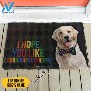 3D I Hope You Like Labrador Retriever Custom Name Doormat | Welcome Mat | House Warming Gift