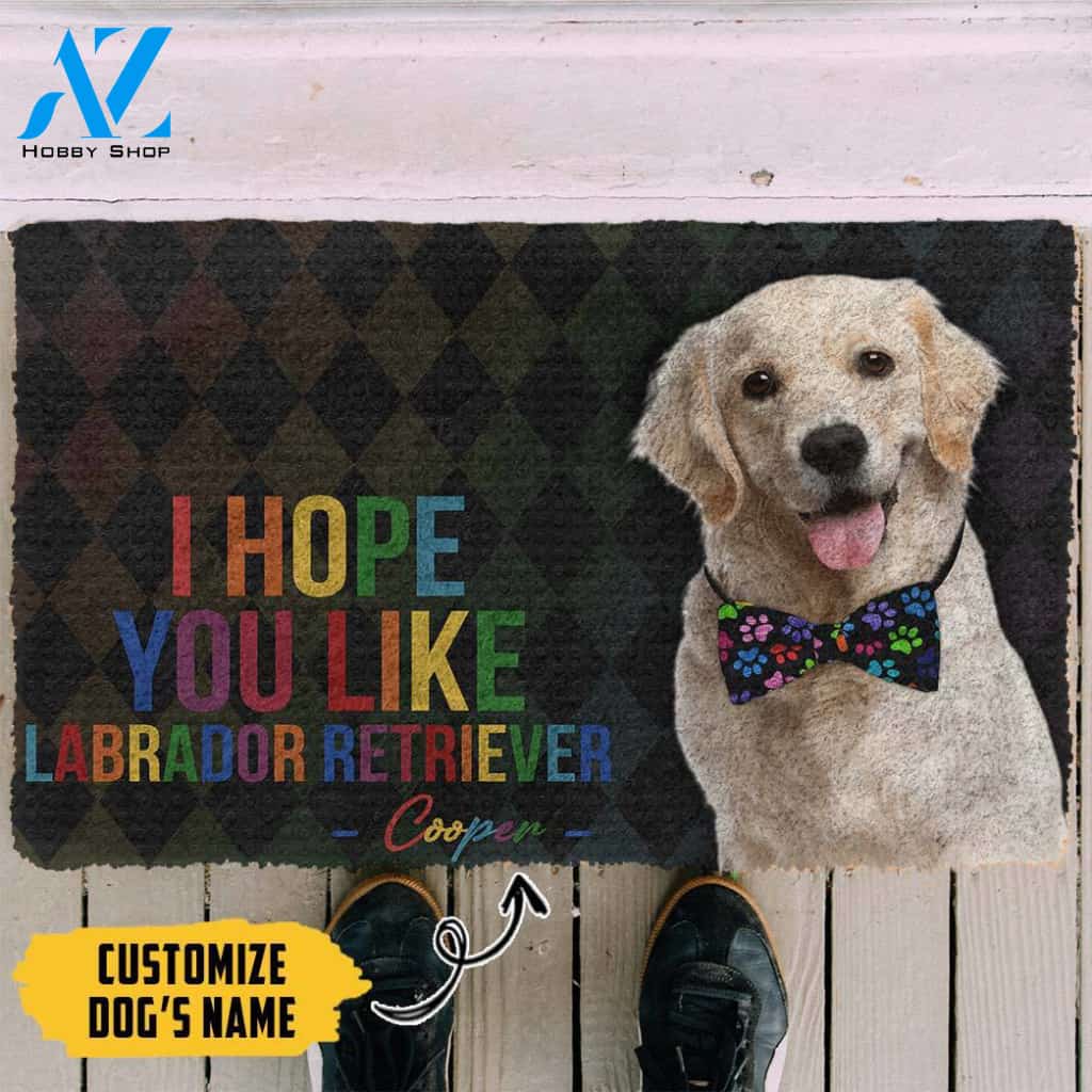 3D I Hope You Like Labrador Retriever Custom Name Doormat | Welcome Mat | House Warming Gift