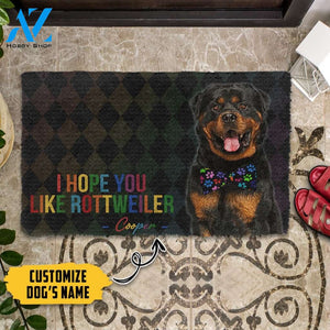 3D I Hope You Like Rottweiler Custom Name Doormat | Welcome Mat | House Warming Gift