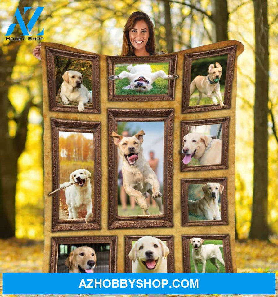 3D Labrador Retriever Fleece Blanket