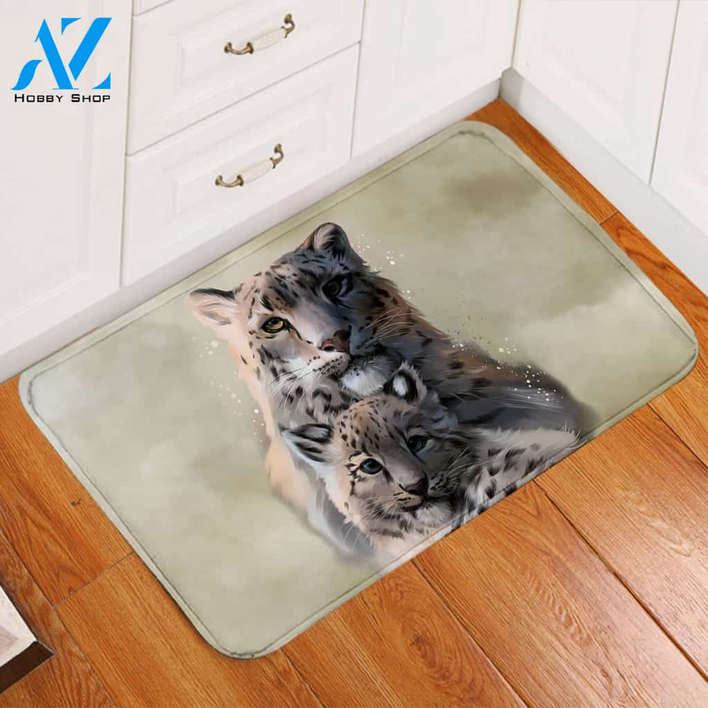 3D Leopard Hazy Door Mat