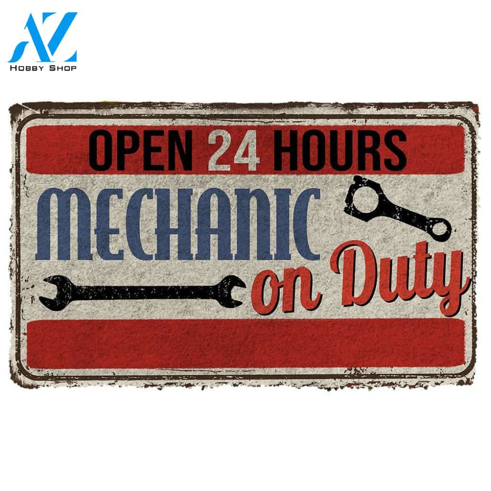 3D Mechanic On Duty Doormat | Welcome Mat | House Warming Gift