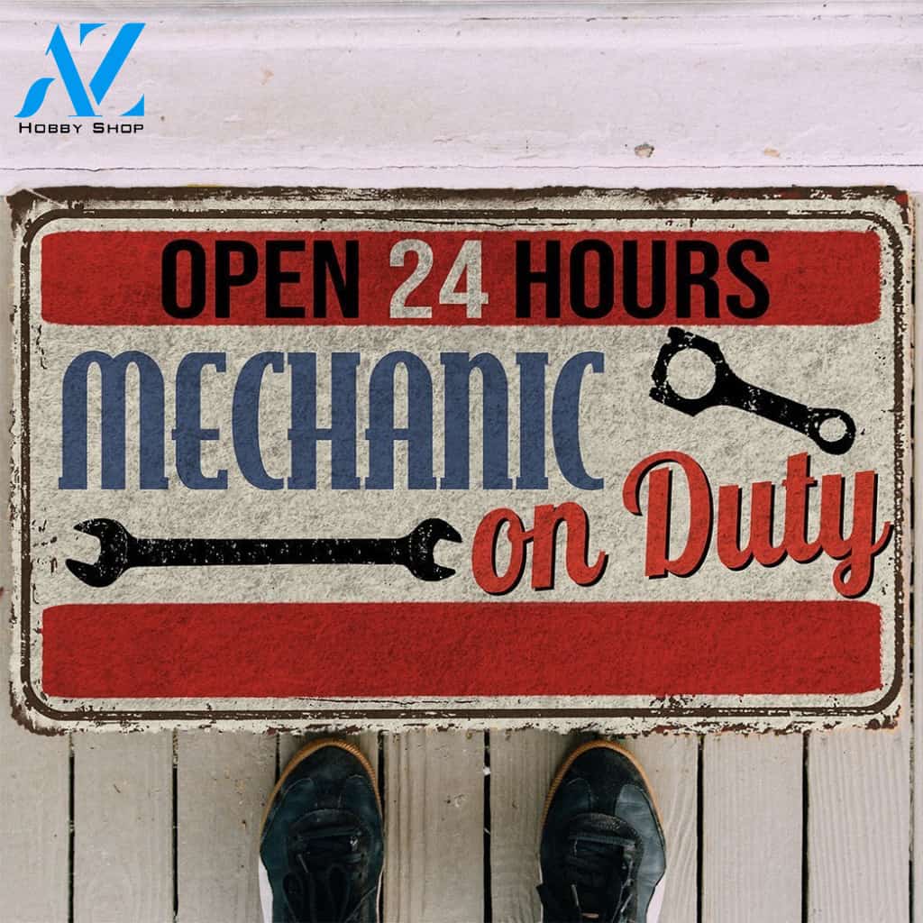 3D Mechanic On Duty Doormat | Welcome Mat | House Warming Gift