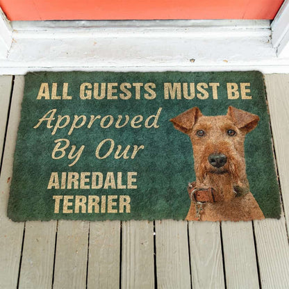 3D Must Be Approved By Our Airedale Terrier Custom Doormat