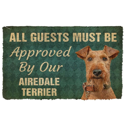 3D Must Be Approved By Our Airedale Terrier Custom Doormat