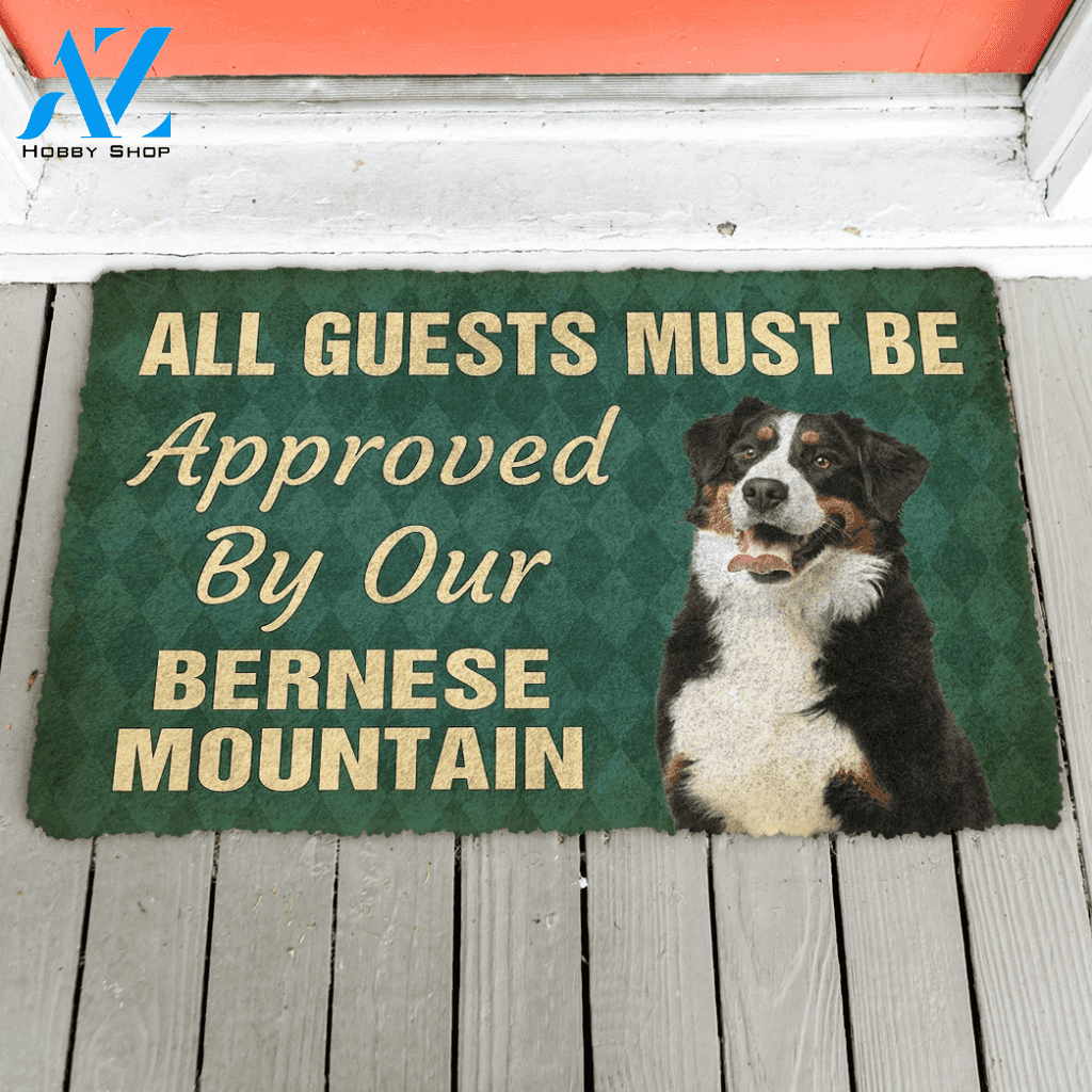 3D Must Be Approved By Our Bernese Mountain Custom Doormat