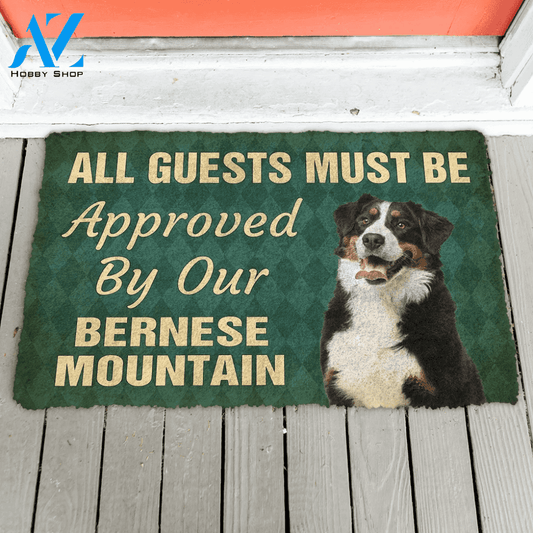 3D Must Be Approved By Our Bernese Mountain Custom Doormat
