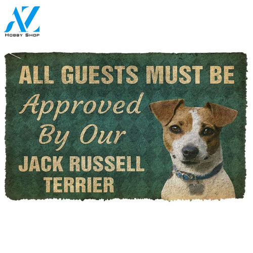 3D Must Be Approved By Our Jack Russell Terrier Custom Doormat | Welcome Mat | House Warming Gift