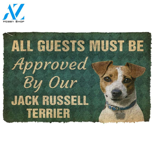 3D Must Be Approved By Our Jack Russell Terrier Custom Doormat | Welcome Mat | House Warming Gift