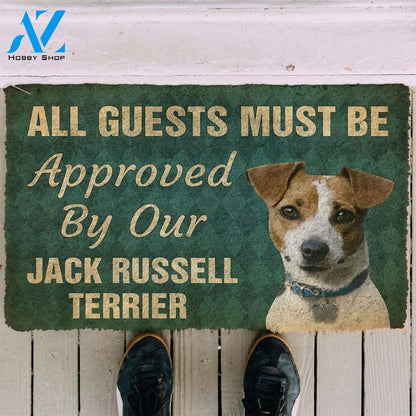 3D Must Be Approved By Our Jack Russell Terrier Custom Doormat | Welcome Mat | House Warming Gift