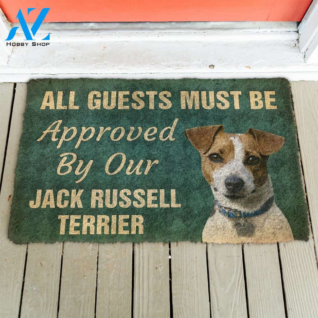 3D Must Be Approved By Our Jack Russell Terrier Custom Doormat | Welcome Mat | House Warming Gift