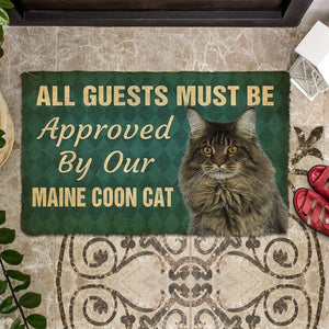 3D Must Be Approved By Our Maine Coon Cat Custom Doormat