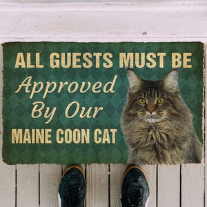 3D Must Be Approved By Our Maine Coon Cat Custom Doormat