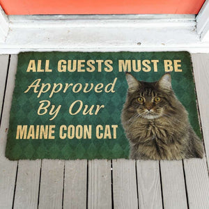 3D Must Be Approved By Our Maine Coon Cat Custom Doormat