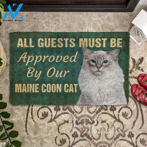 3D Must Be Approved By Our Maine Coon Cat Custom Doormat | Welcome Mat | House Warming Gift