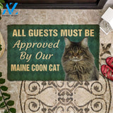3D Must Be Approved By Our Maine Coon Cat Custom Doormat | Welcome Mat | House Warming Gift