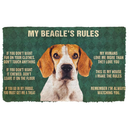 3D My Beagle's Rules Doormat