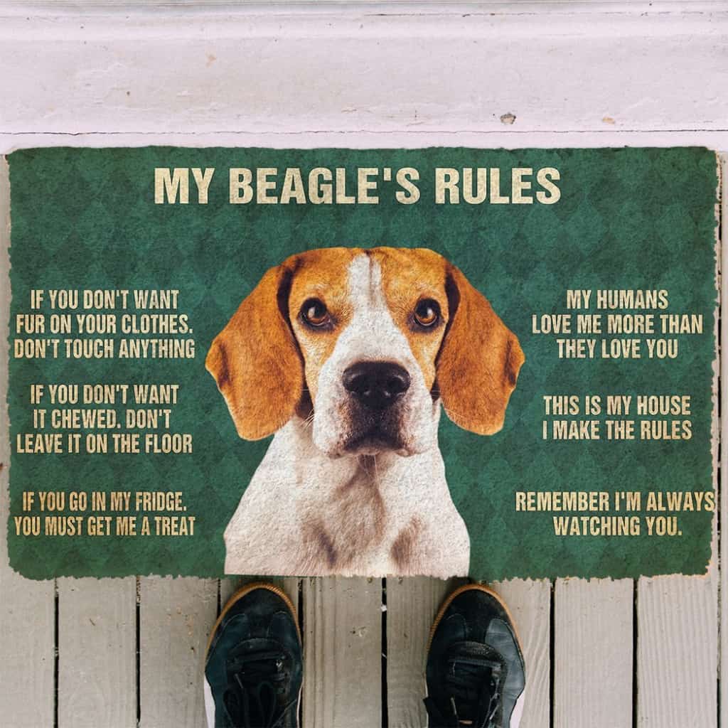 3D My Beagle's Rules Doormat