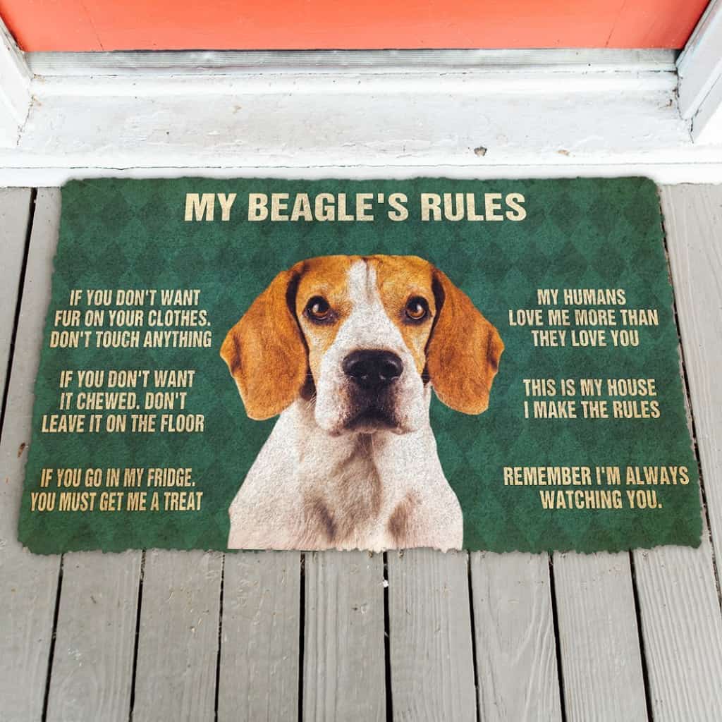 3D My Beagle's Rules Doormat