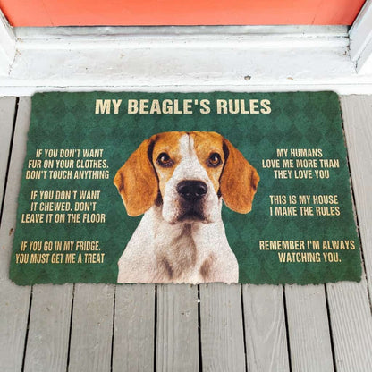 3D My Beagle's Rules Doormat