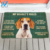 3D My Beagle's Rules Doormat | Welcome Mat | House Warming Gift