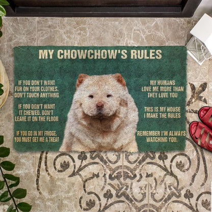 3D My ChowChow's Rules Doormat
