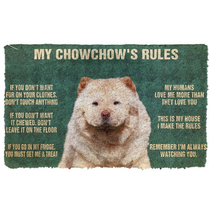 3D My ChowChow's Rules Doormat