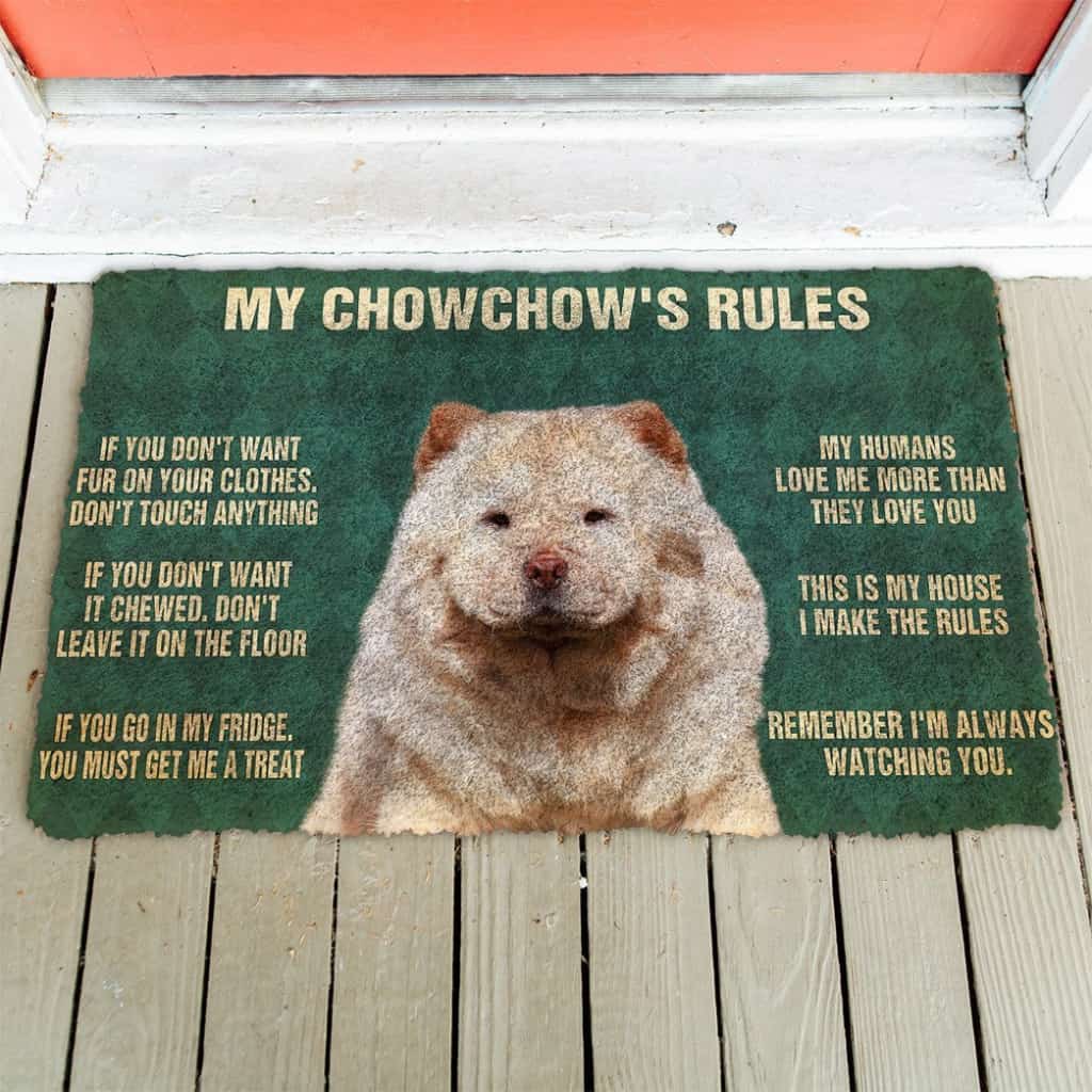 3D My ChowChow's Rules Doormat
