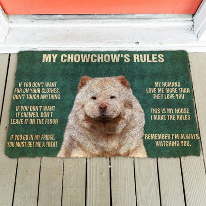 3D My ChowChow's Rules Doormat