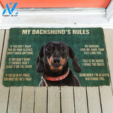 3D My Dachshund's Rules Doormat | Welcome Mat | House Warming Gift
