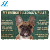 3D My French Bulldog's Rules Doormat