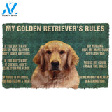 3D My Golden Retriever's Rules Doormat | Welcome Mat | House Warming Gift
