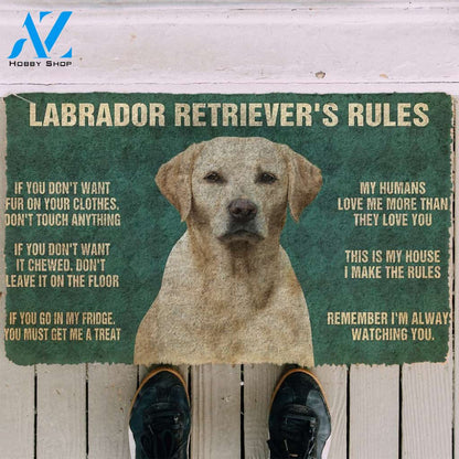 3D My Labrador Retriever's Rules Doormat | Welcome Mat | House Warming Gift
