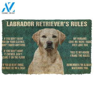 3D My Labrador Retriever's Rules Doormat | Welcome Mat | House Warming Gift