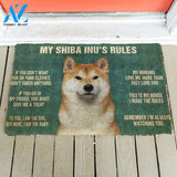 3D My Shiba Inu's Rules Doormat | Welcome Mat | House Warming Gift