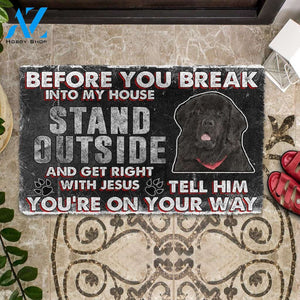 3D Newfoundland Before You Break Into My House Custom Doormat | Welcome Mat | House Warming Gift