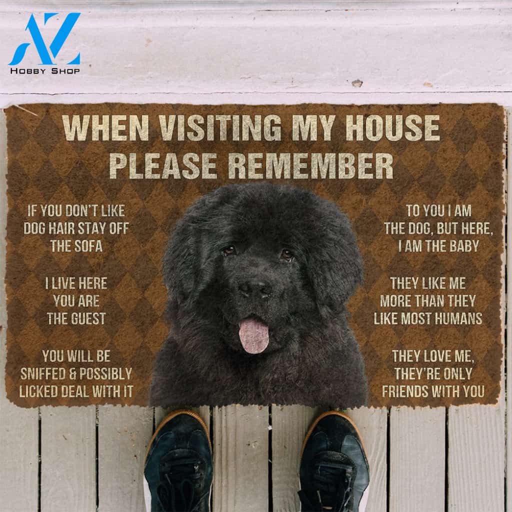 3D Newfoundland House Rules Custom Doormat | Welcome Mat | House Warming Gift
