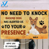 3D No Need To Knock Basenji Dog Custom Name Doormat | Welcome Mat | House Warming Gift