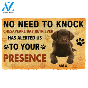 3D No Need To Knock Chesapeake Bay Retriever Dog Custom Name Doormat | Welcome Mat | House Warming Gift