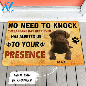 3D No Need To Knock Chesapeake Bay Retriever Dog Custom Name Doormat | Welcome Mat | House Warming Gift