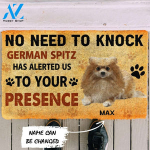 3D No Need To Knock German Spitz Dog Custom Name Doormat | Welcome Mat | House Warming Gift