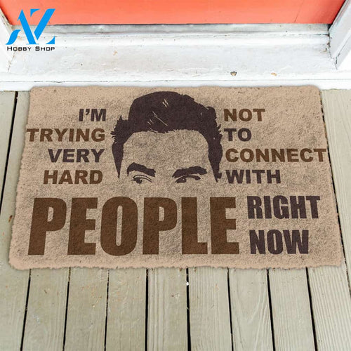 3D Not To Connect With People Right Now Indoor and Outdoor Doormat Warm House Gift Welcome Mat Gift For Friend Family