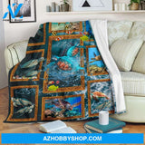 3D Ocean Turtle blanket Gift Family